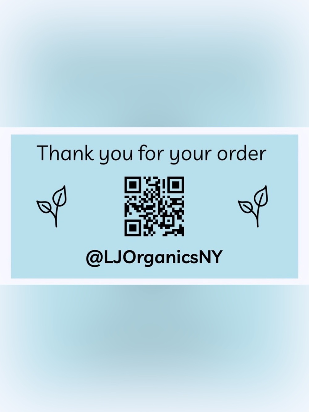 50 CUSTOM STICKERS - 2” x 1” - “THANK YOU FOR YOUR ORDER” - W/ CLOSET NAME & QR